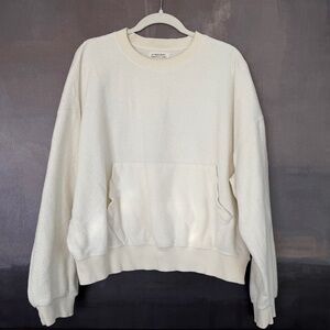 Le Bon Shoppe Poche Inside Out Sweatshirt, size L, Natural